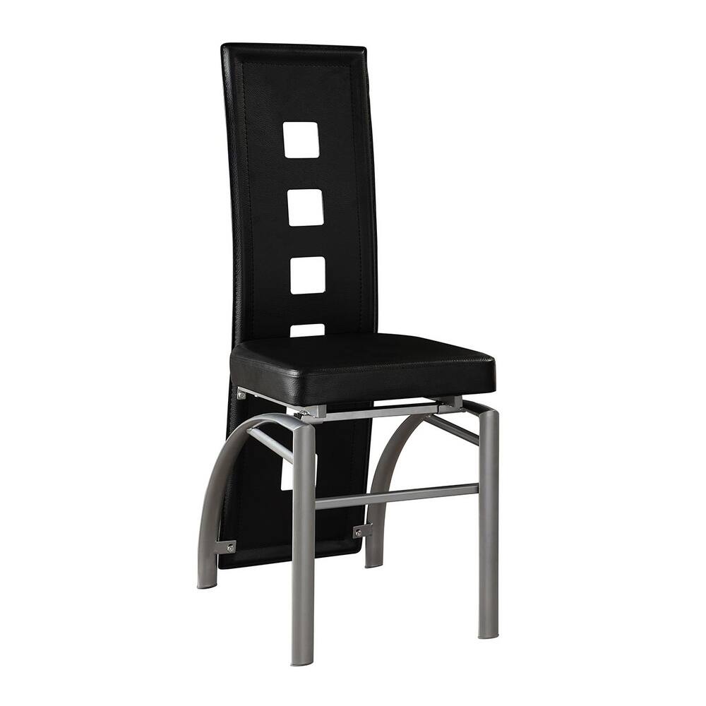 Webber Contemporary Faux Leather Dining Chairs (Set of 2)