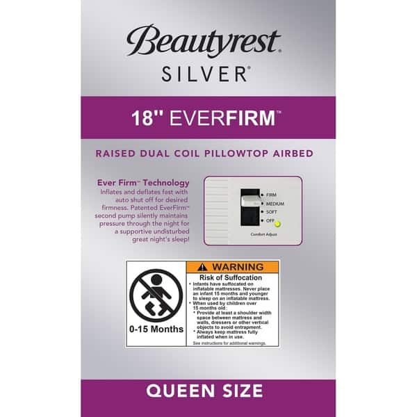 Shop Beautyrest Silver 18 Inch Queen Size Everfirm Adjustable