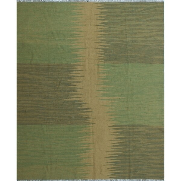 Noori Rug Winchester Kilim Christie Mint Green/Ivory Rug - 8'0" x 9'5"