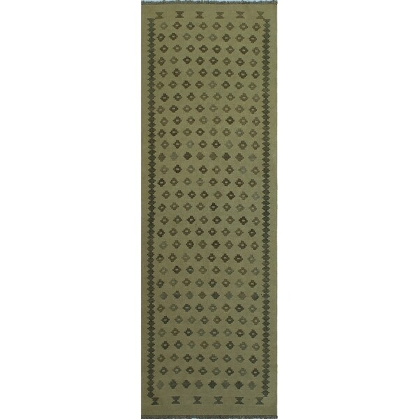 Noori Rug Winchester Kilim Charla Ivory/Grey Runner - 2'7" x 7'11"