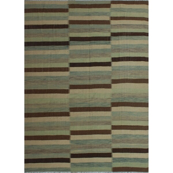 Noori Rug Winchester Kilim Essie Beige/Brown Rug - 8'10" x 12'3"