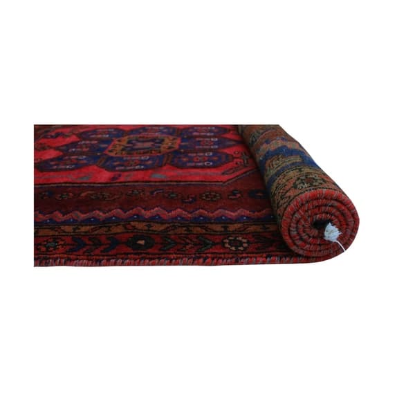 Noori Rug Semi-Antique Dottie Area Rug Red Noori Rug Semi-Antique Dottie Area Rug Red