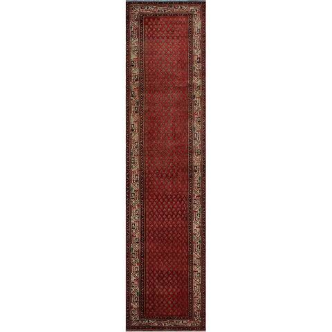 Noori Rug Semi-Antique Janell Red/Ivory Runner - 3'5" x 14'1" - 3'5" x 14'1"