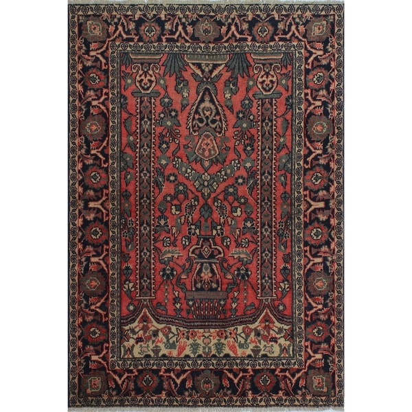 Noori Rug Vintage Caren Peach/Blue Rug - 4'3" x 6'2"