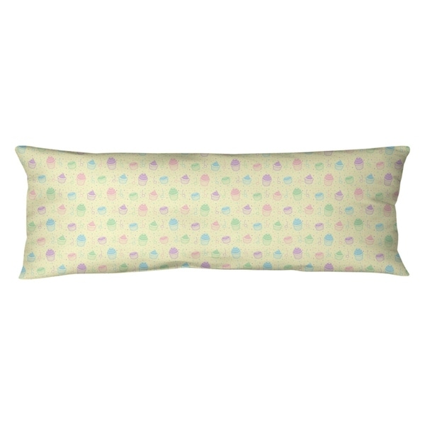 Shop Katelyn Elizabeth Yellow Pastel Cupcake Pattern Body Pillow