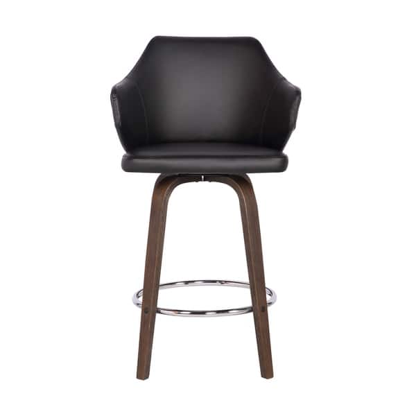 Jaden Mid Century 26 Counter Height Barstool In Walnut Jaden Mid Century 26 Counter Height Barstool In Walnut