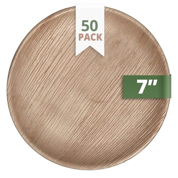 CaterEco Round Palm Leaf 7" Salad Plates