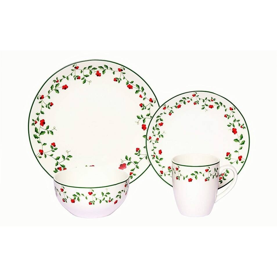 Melange Coupe Berry Pattern 16-piece Porcelain Dinnerware Set