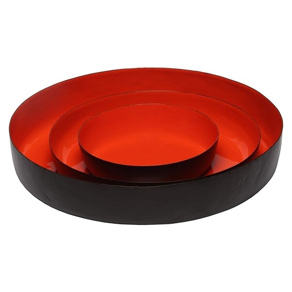 Melange Home Decor Modern Collection, Set of 3 Round Platters - 6", 9