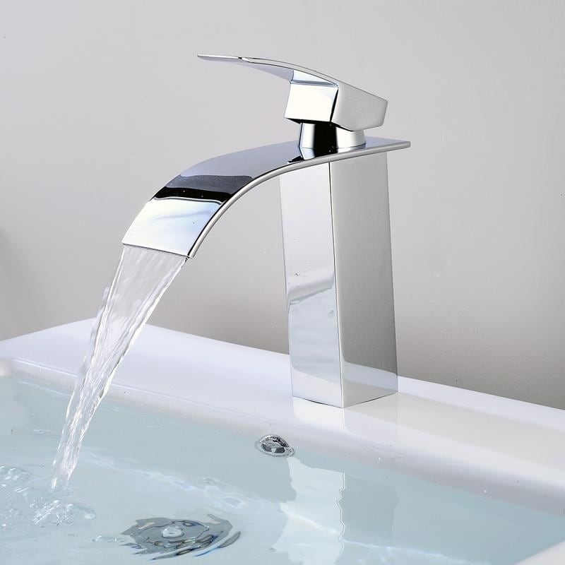 modern bathroom sink faucet single handle long spout mixer tap lead-free