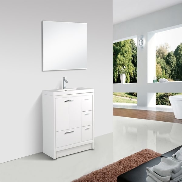 Eviva Grace 42 in. White Vanity with Countertop