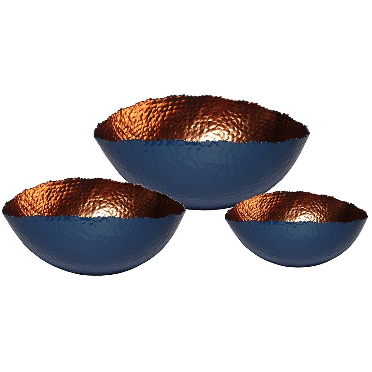 6 Color Set of 3 Bowls Black 9 and 12 Melange Home Decor Copper Collection