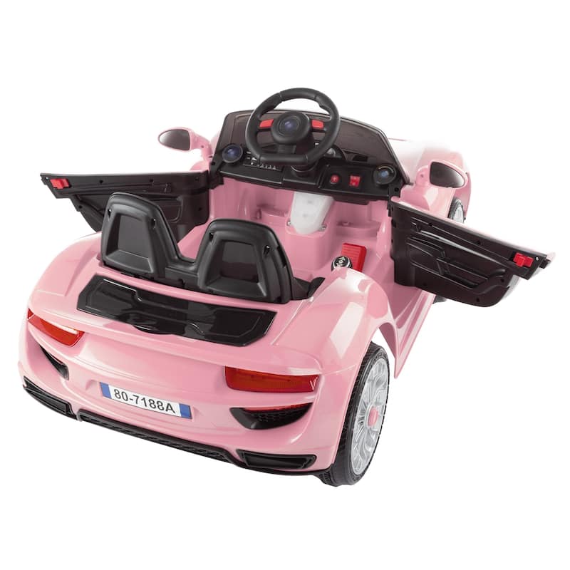 Ride On Sports Car- Motorized Electric Toy, Rechargeable Battery, Remote Control, MP3, USB, Lights, Sound by Lil' Rider