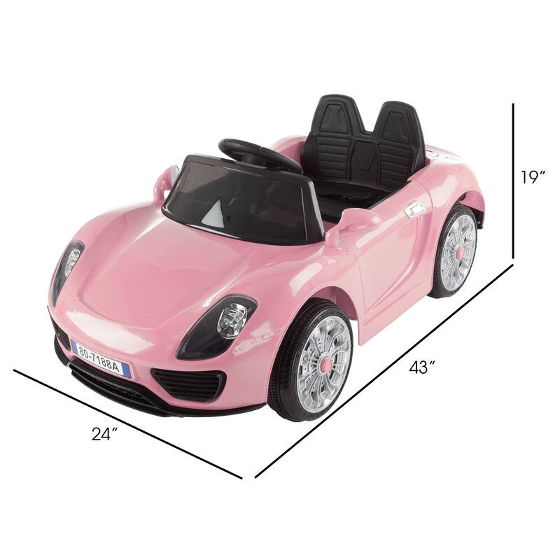 Ride On Sports Car- Motorized Electric Toy, Rechargeable Battery, Remote Control, MP3, USB, Lights, Sound by Lil' Rider