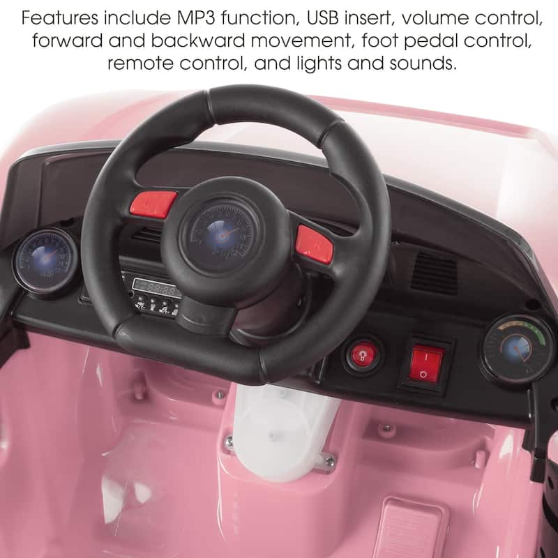 Ride On Sports Car- Motorized Electric Toy, Rechargeable Battery, Remote Control, MP3, USB, Lights, Sound by Lil' Rider