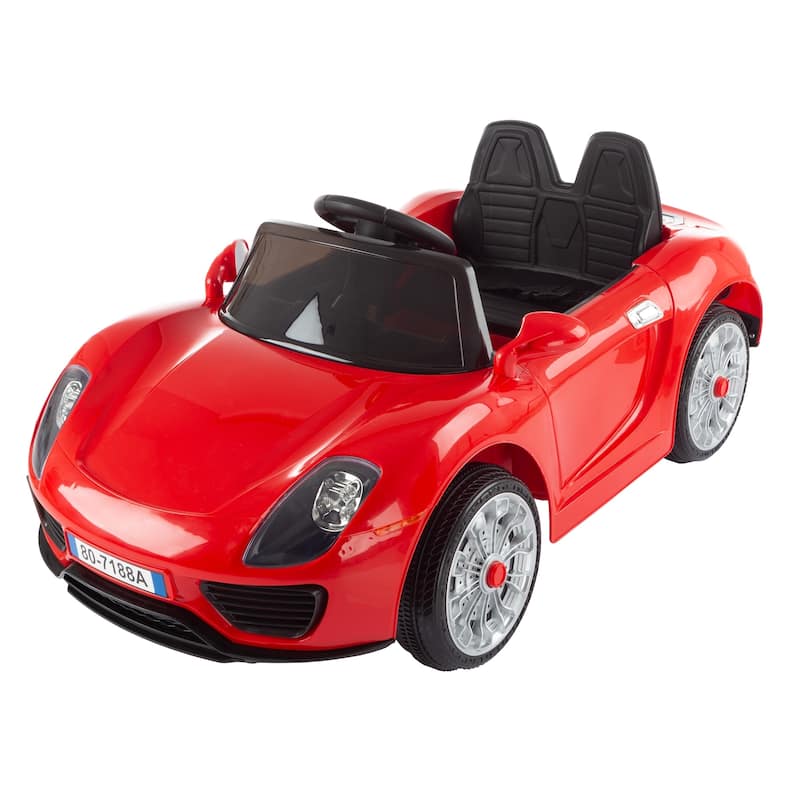Ride On Sports Car- Motorized Electric Toy, Rechargeable Battery, Remote Control, MP3, USB, Lights, Sound by Lil' Rider