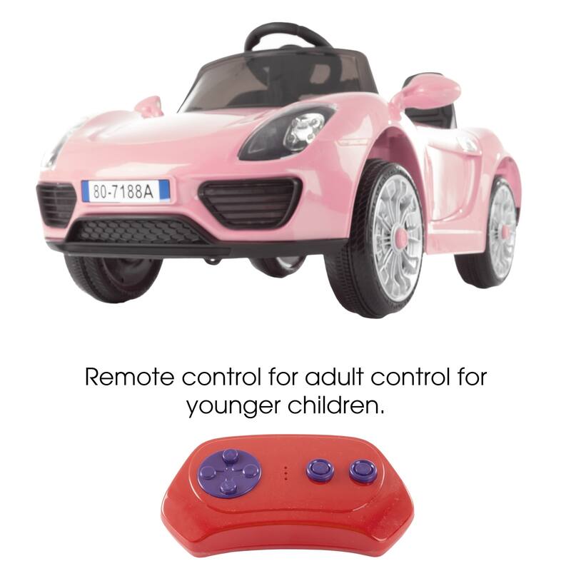 Ride On Sports Car- Motorized Electric Toy, Rechargeable Battery, Remote Control, MP3, USB, Lights, Sound by Lil' Rider