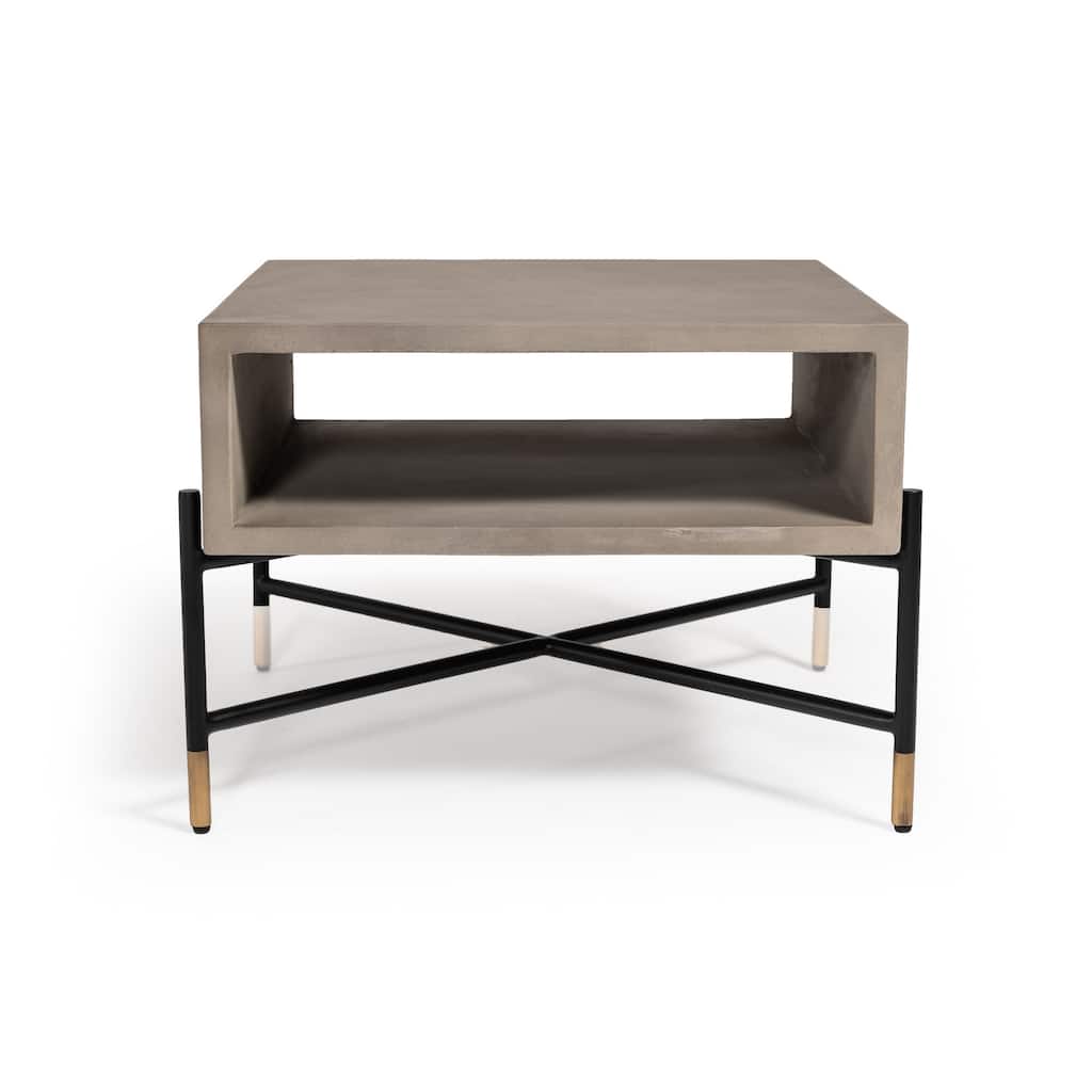 Modrest Walker Modern Concrete & Metal Coffee Table