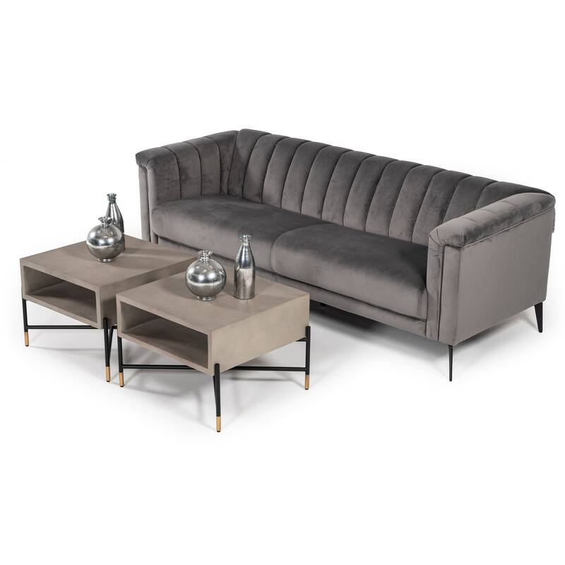 Modrest Walker Modern Concrete & Metal Coffee Table