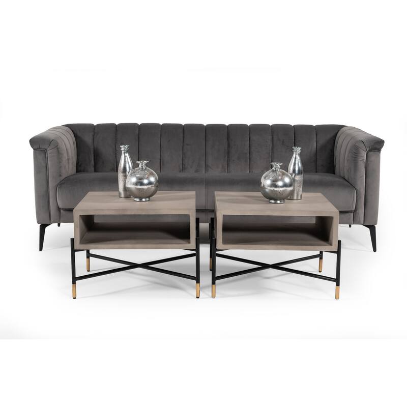 Modrest Walker Modern Concrete & Metal Coffee Table