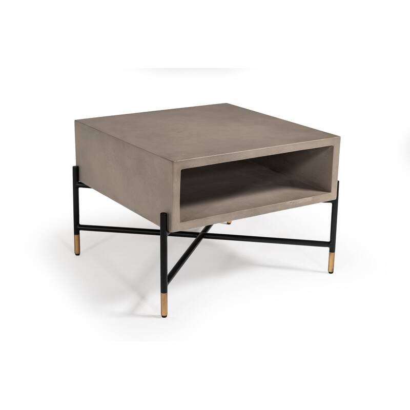 Modrest Walker Modern Concrete & Metal Coffee Table