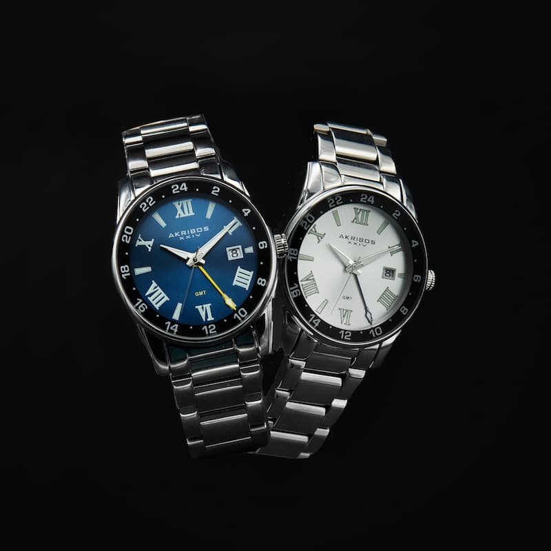 Akribos XXIV Men's GMT Date Roman Numeral Bracelet Watch