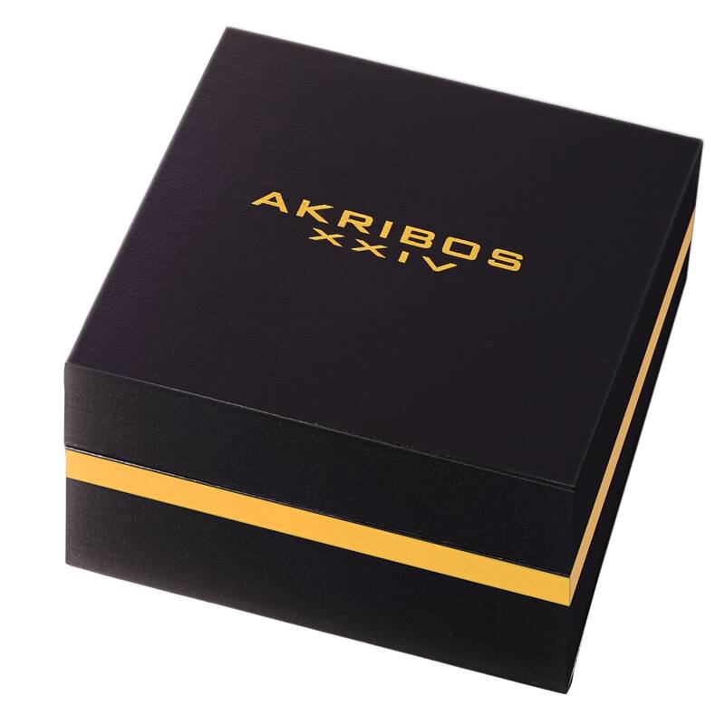 Akribos XXIV Men's GMT Date Roman Numeral Bracelet Watch