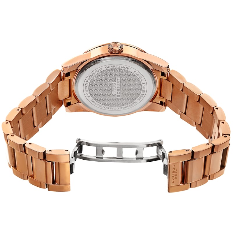 Akribos XXIV Men's Date Stainless Steel Link Bracelet Watch