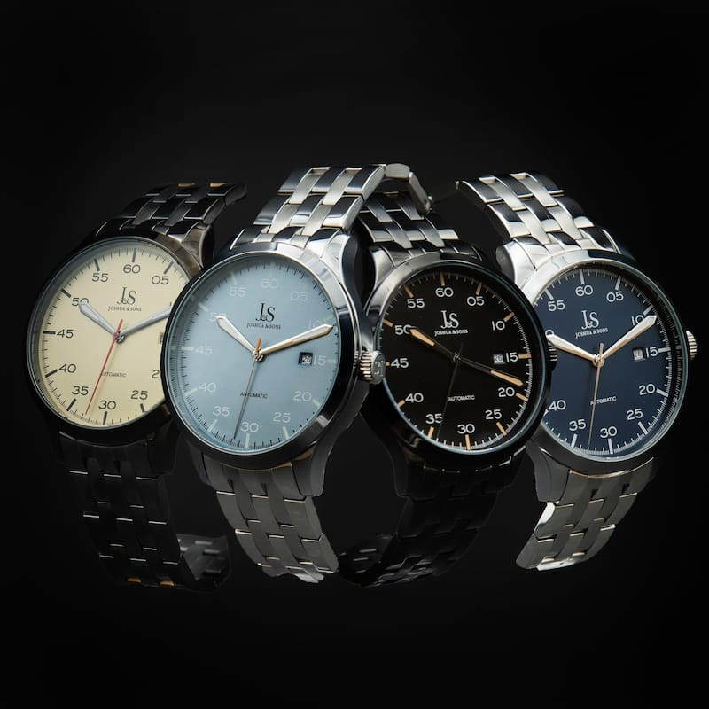 Joshua & Sons Men's Date Automatic Stainless Steel Bracelet Watch