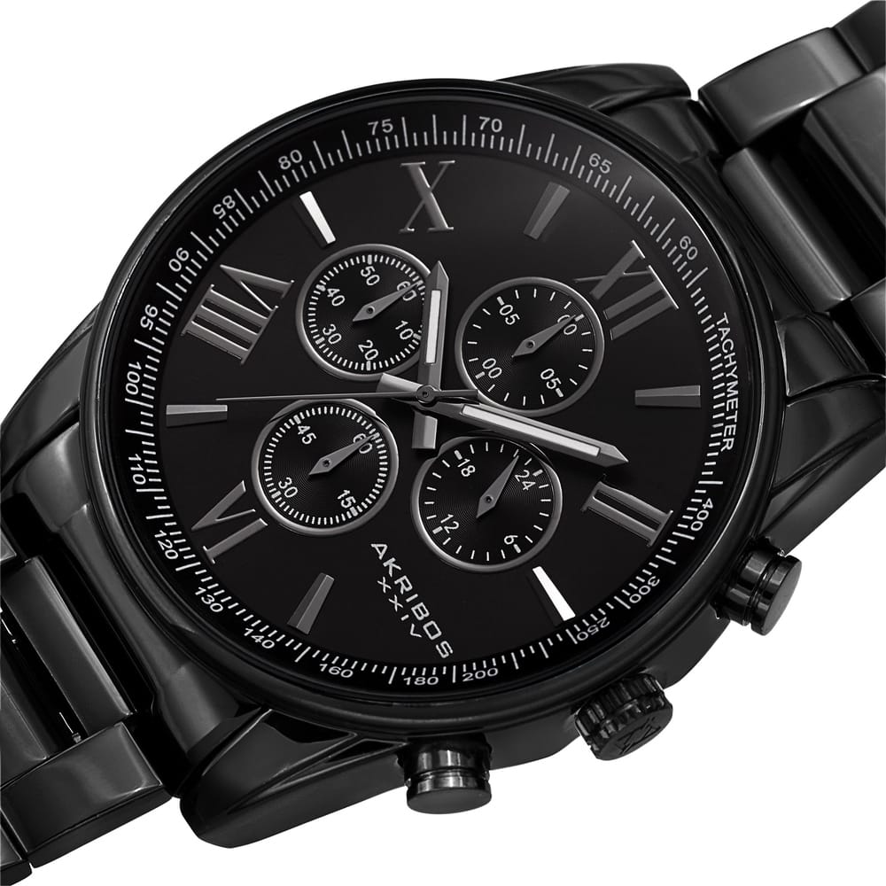 Akribos XXIV Men's Chronograph Tachymeter Quartz Bracelet Watch