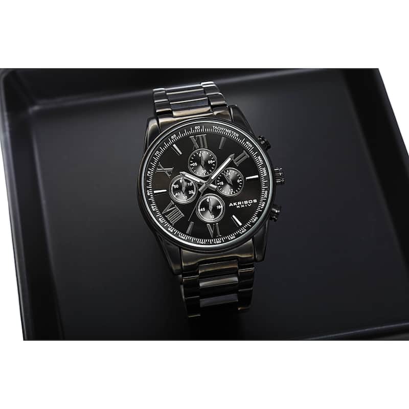Akribos XXIV Men's Chronograph Tachymeter Quartz Bracelet Watch