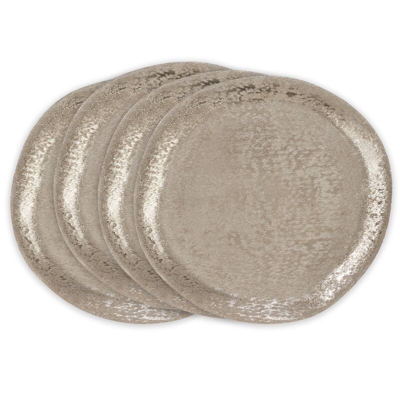 Aluminum Chargers With Brushed Design (Set of 4)