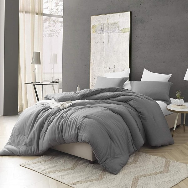 Croscutt - Cavern Gray - Oversized Comforter - 100% Cotton Bedding ...