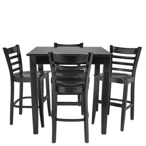 5 PC Counter Height Dining Set Black