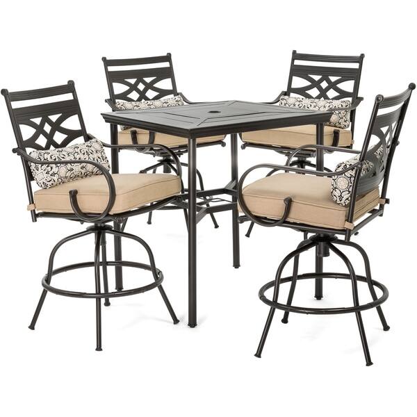 Shop Hanover Montclair 5 Piece High Dining Patio Set In Country