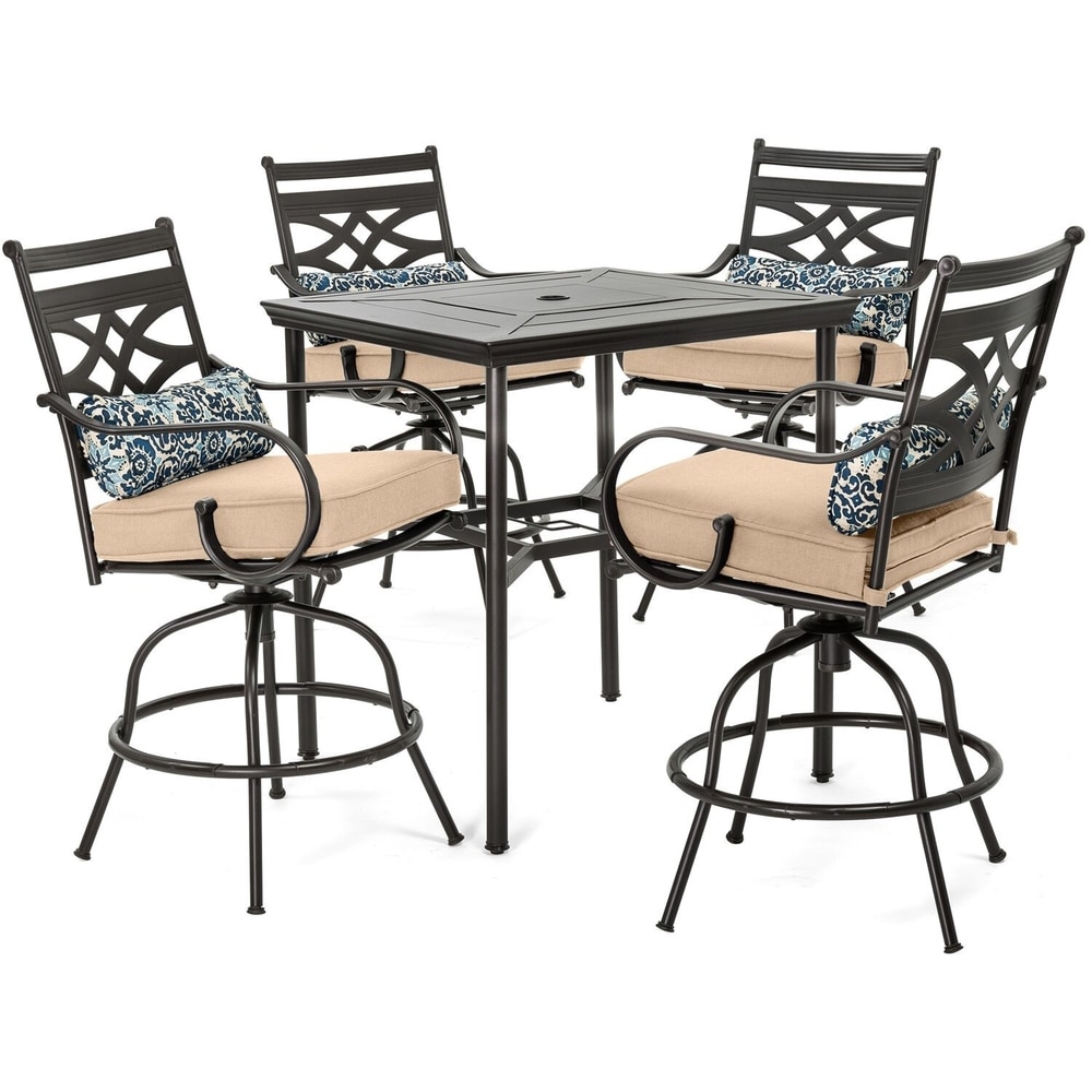 Patio Lawn Garden Barrington Wicker 42 Inch Square Folding Patio Table Brown Bistro Tables