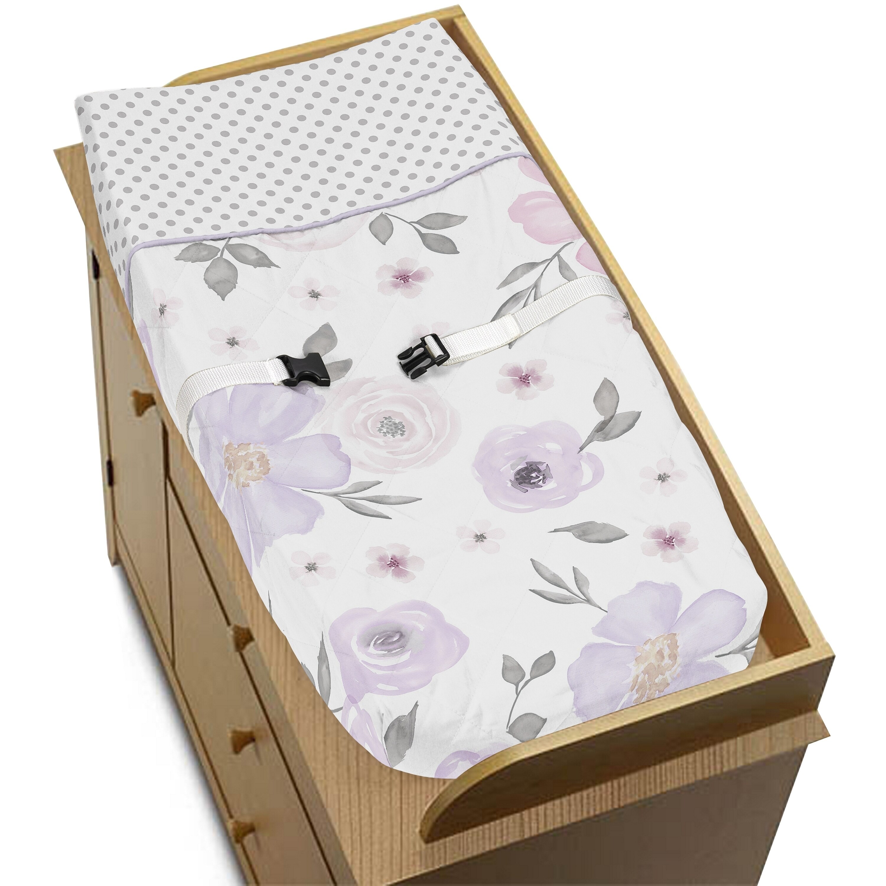lavender changing pad cover