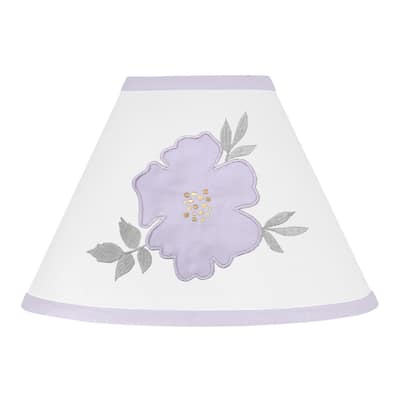 Sweet Jojo Designs Lavender Purple, Grey and White Watercolor Floral Collection Lamp Shade