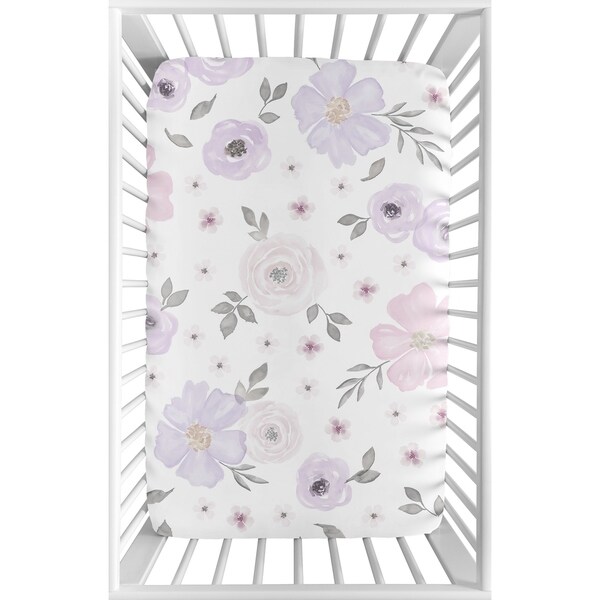 Sweet Jojo Designs Lavender Purple Pink Grey and White