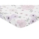 preview thumbnail 2 of 1, Sweet Jojo Designs Lavender Purple, Pink, Grey and White Watercolor Floral Collection Fitted Mini Portable Crib Sheet