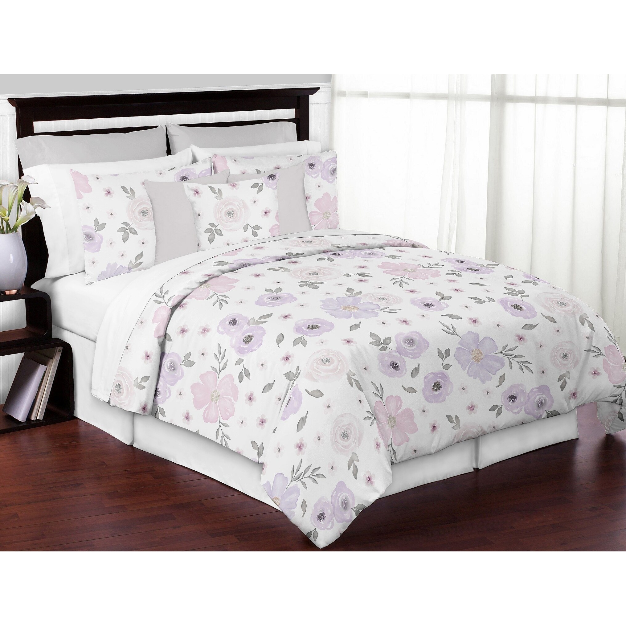 Relevance lowest price highest lush decor kemmy kids ruffled quilt set, multiple colors. sweet jojo designs shabby chic watercolor floral collection 3 piece full queen size comforter set