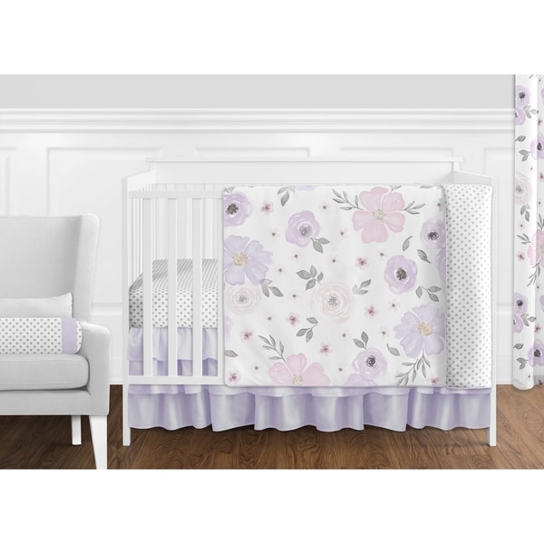 Purple crib sets sale