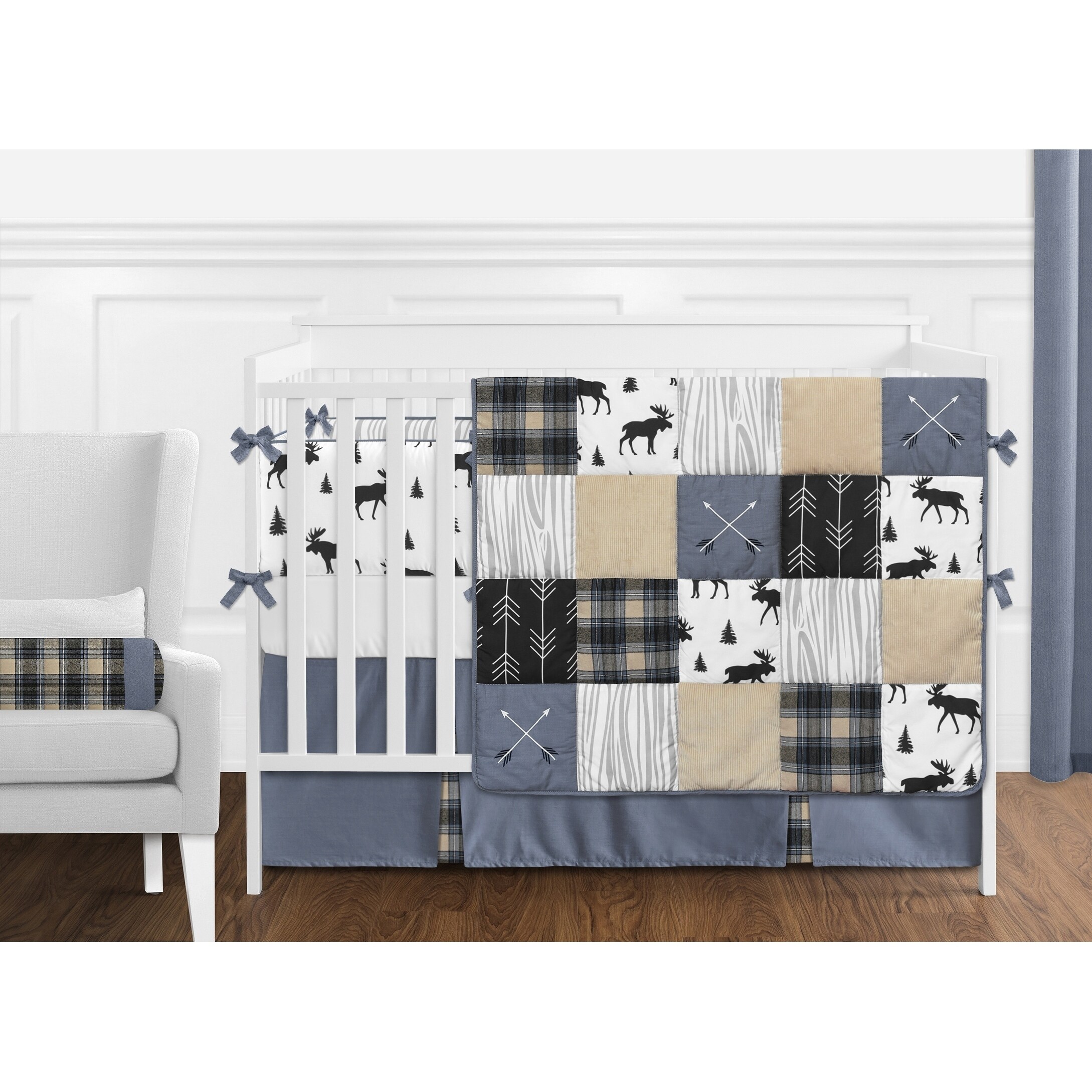 black crib set