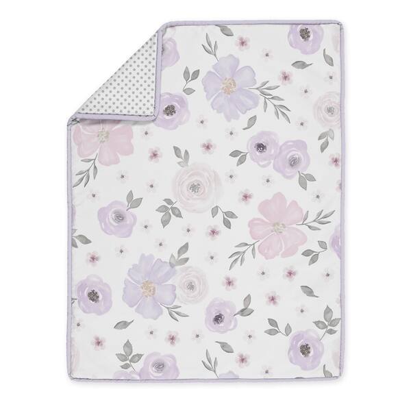 Shop Sweet Jojo Watercolor Floral Lavender Shabby Chic 4 Piece
