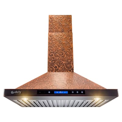 AKDY 30" Wall Mount Kitchen Range Hood Vine Design