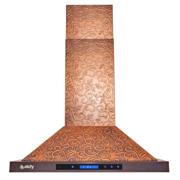 AKDY 36" Island Mount Kitchen Range Hood Vine Design Bed Bath