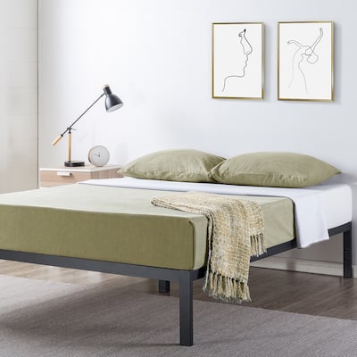 14 Inch Heavy Duty Metal Platform Bed by Crown Comfort
