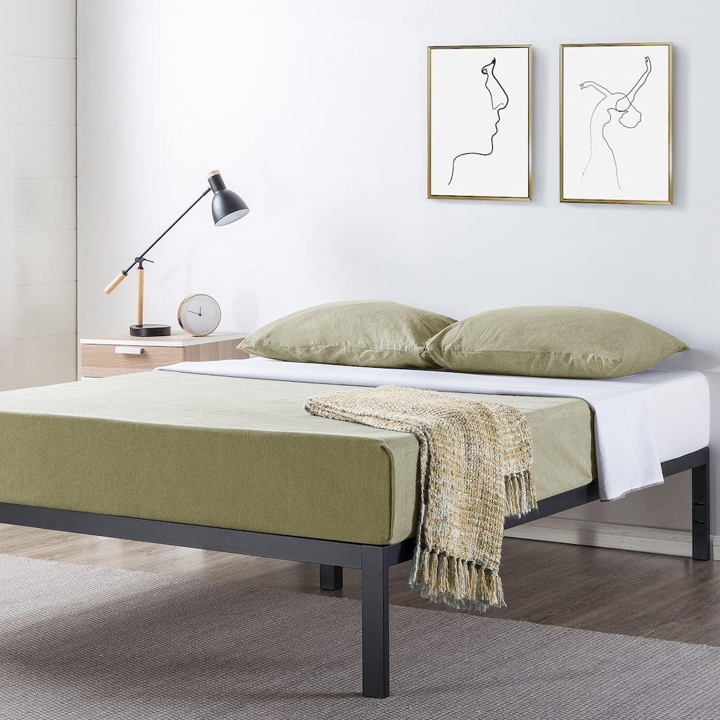 14 Inch Heavy Duty Metal Platform Bed by Crown Comfort