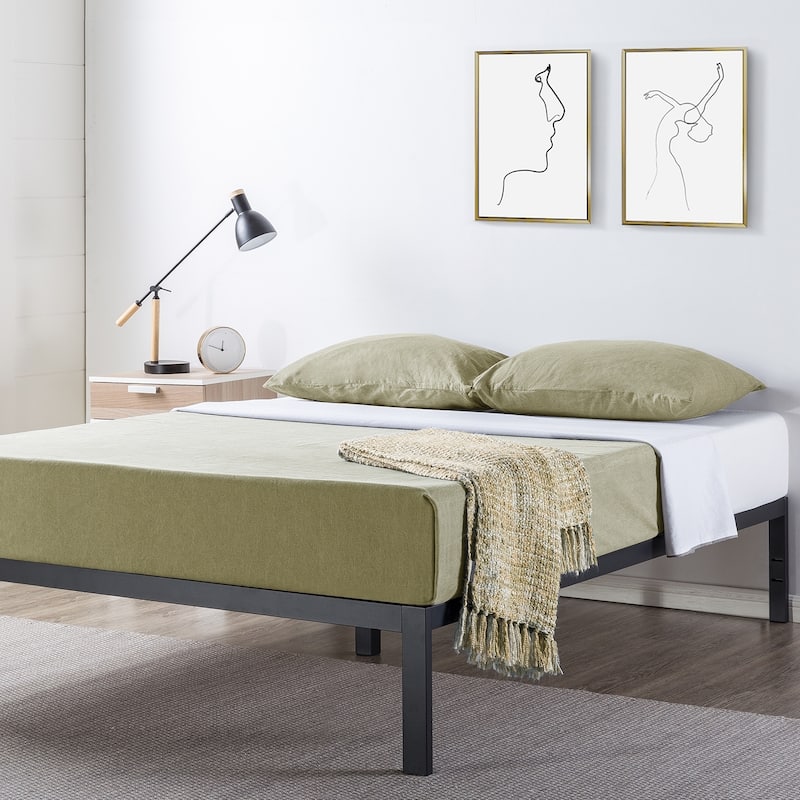14 Inch Heavy Duty Metal Platform Bed by Crown Comfort