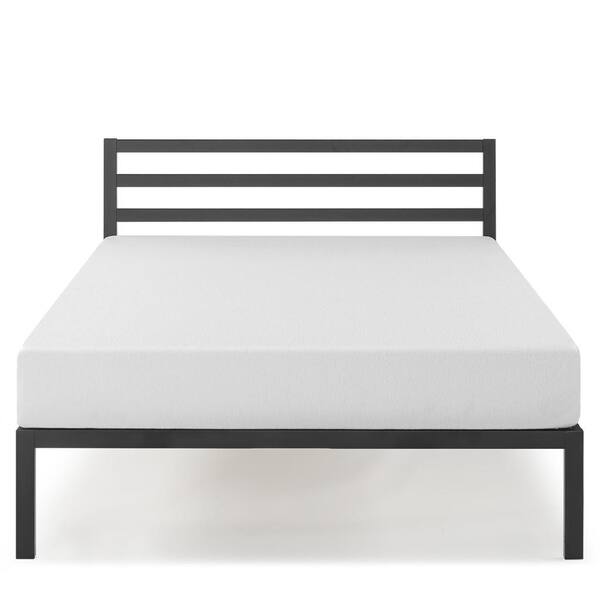 shop 14 inch metal platform bed with headboard/wooden slat support